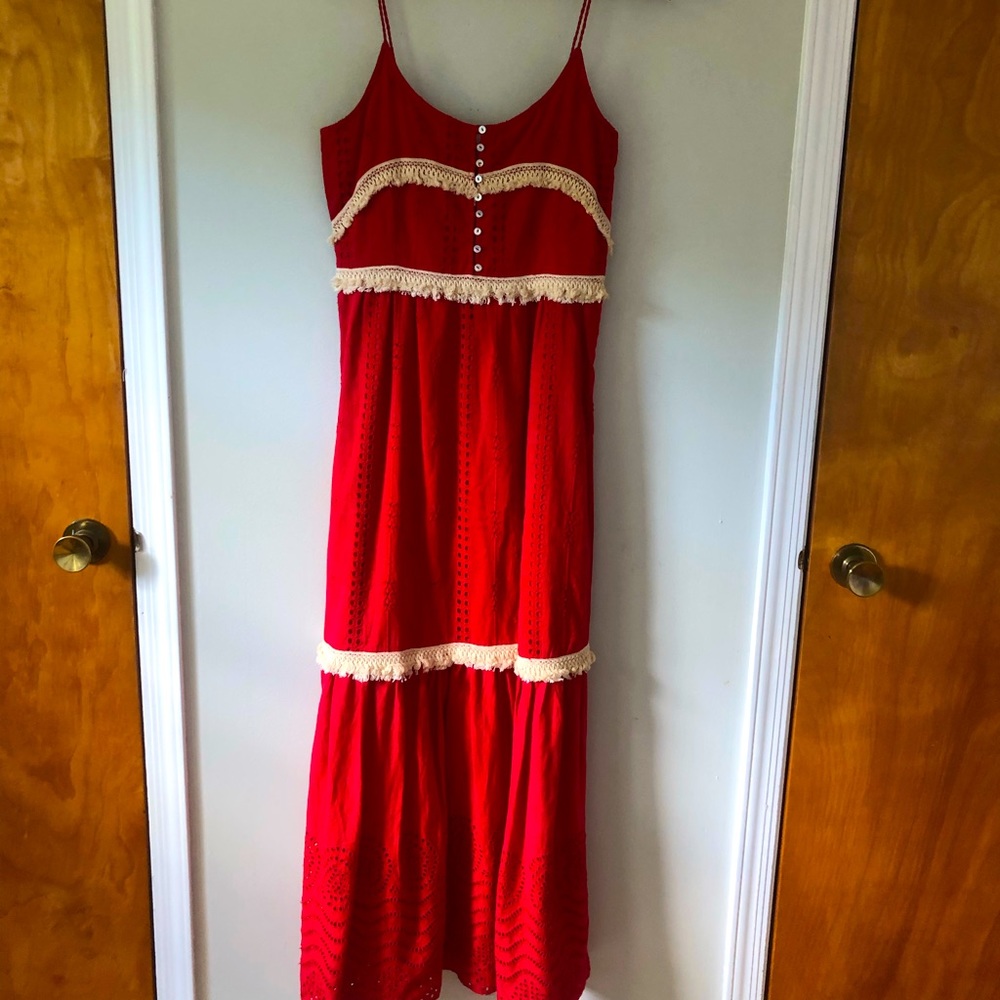 MISA Los Angeles Red Maxi Dress, Size XS